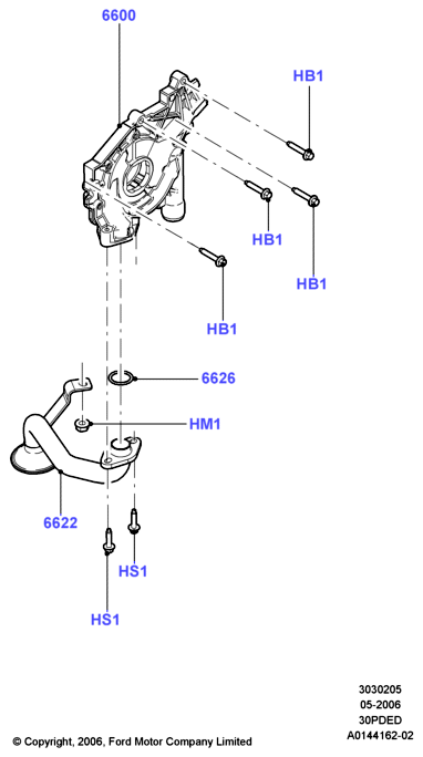 Масляный насос, 3.0 V6 DOHC 24v Duratec