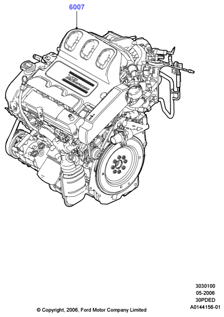 Полностью укомплектованн. двигатель, 3.0 V6 DOHC 24v Duratec