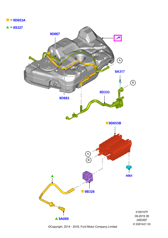 Система улавливания паров топлива, 2.0 4V DOHC NA I4 Gas/Elec (20EDEF)