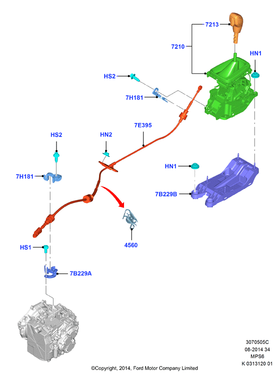Перекл.пер.-Автомат.кор.пер., 6 Speed Trans Powershift