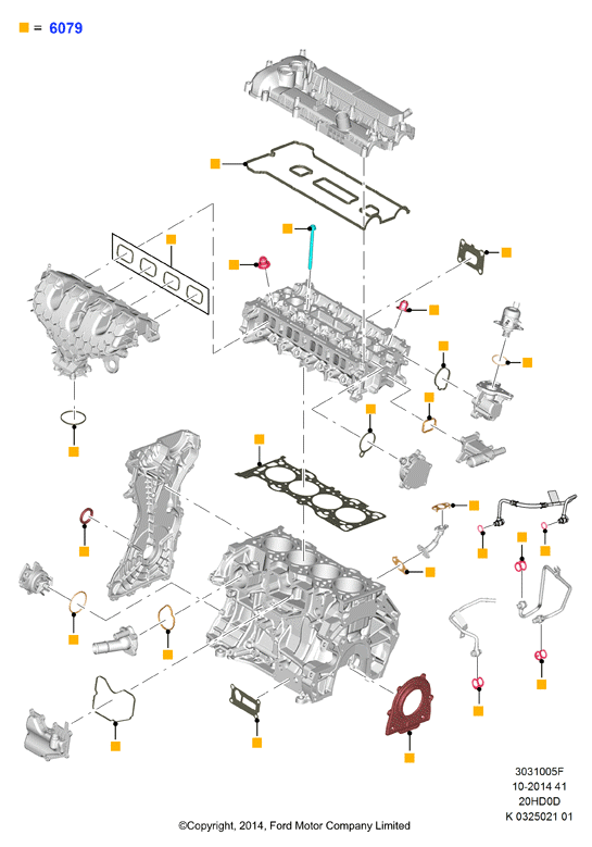 Комплект прокладок двигателя, 2.0L IVCT Turbo