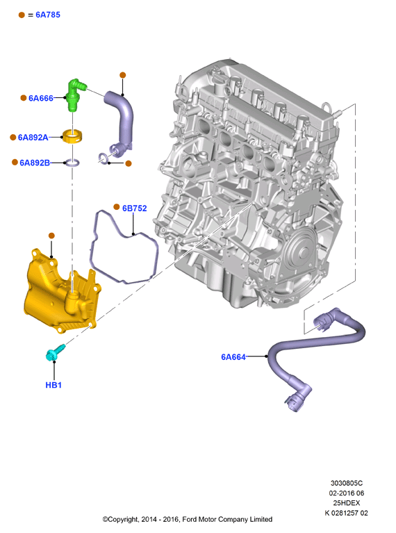 Сист.пониж.токс.выхл.-картер, 2.5L I4 16v DOHC EFI