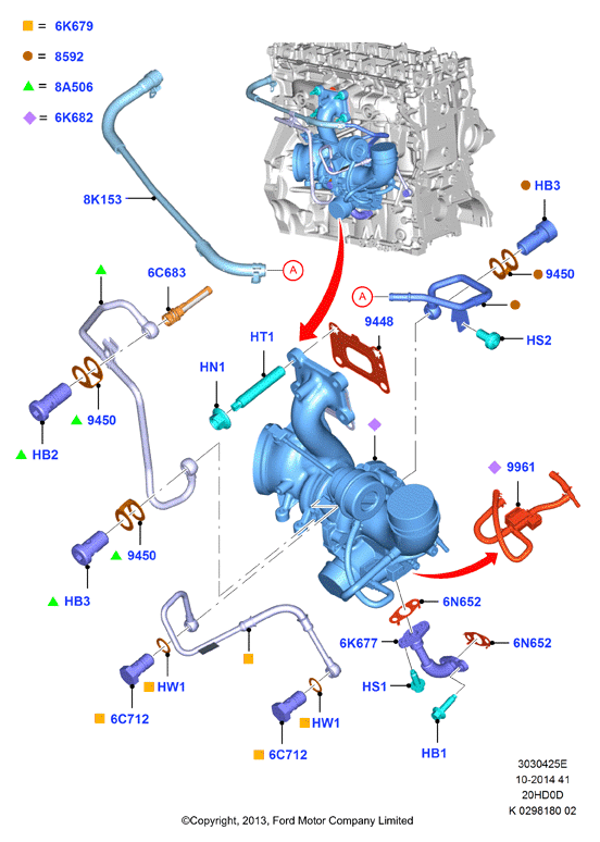 Турбокомпрессор, 2.0L IVCT Turbo