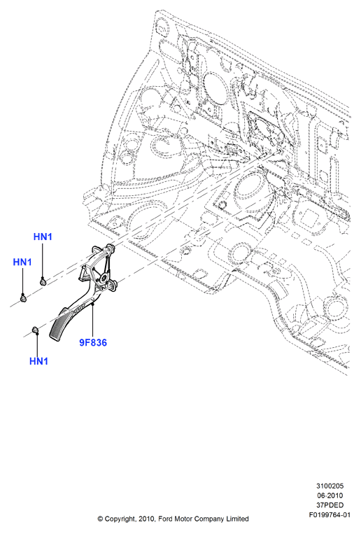 Орг.упр.акселератором/ТНВД, 3.7L DOHC 4v V6 EFI