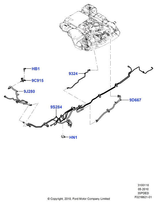 Топливные магистрали, 3.5L DOHC VCT