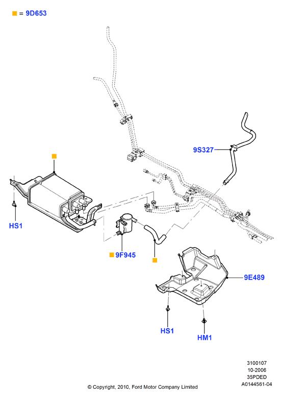 Система улавливания паров топлива, 3.5L DOHC VCT