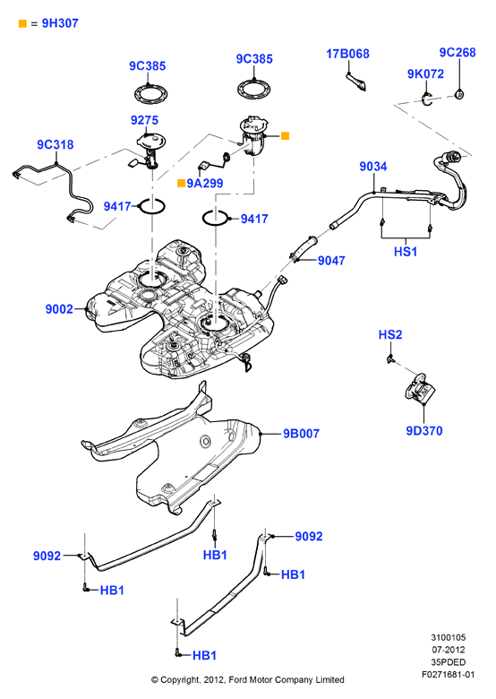 Топл. бак и сопутствующие эле., 3.5L DOHC VCT