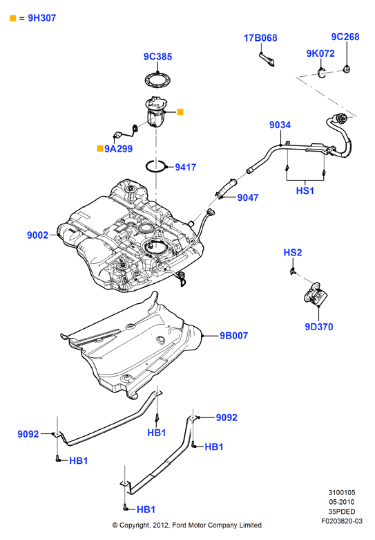 Топл. бак и сопутствующие эле., 3.5L DOHC VCT