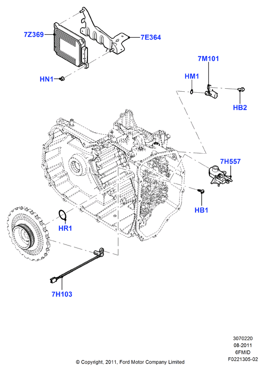 Модули и датчики коробки передач, 6F 6 Speed Mid Range Auto