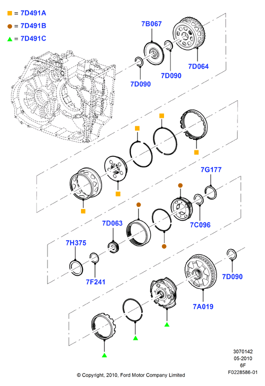 Ступени планетарной передачи, 6 Speed Auto Trans