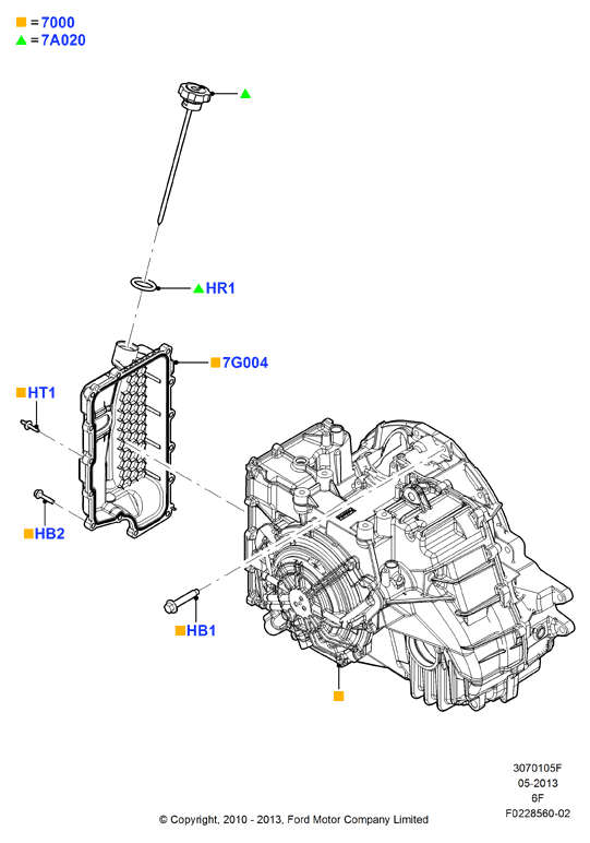 Коробка передач и привод спидометра, 6 Speed Auto Trans