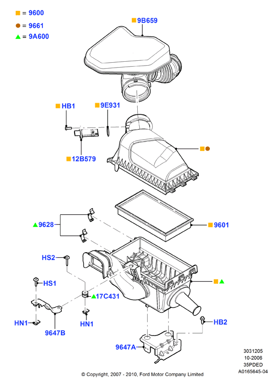 Воздушный фильтр, 3.5L DOHC VCT