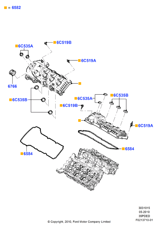 Крышка головки цилиндров, 3.5L DOHC VCT