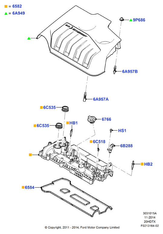 Схема установки AS7Z 6B288-A