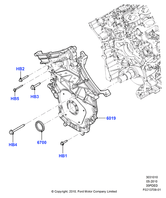 Крышки газораспредели. механизма, 3.5L DOHC VCT