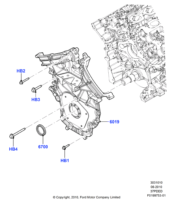 Крышки газораспредели. механизма, 3.7L DOHC 4v V6 EFI