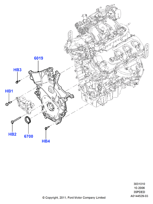 Крышки газораспредели. механизма, 3.5L DOHC VCT