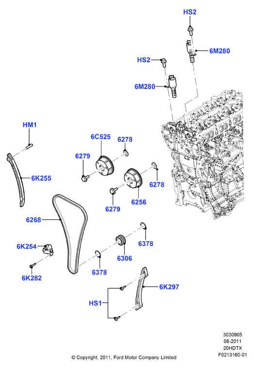 Схема установки 3M4Z 6279-AA