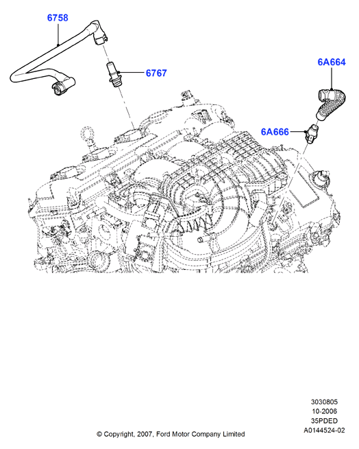 Сист.пониж.токс.выхл.-картер, 3.5L DOHC VCT