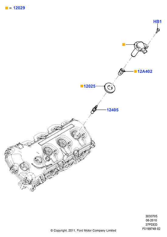 Катушка заж.и провода/свечи заж., 3.7L DOHC 4v V6 EFI