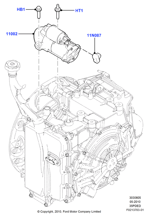 Опоры стартера, 3.5L DOHC VCT