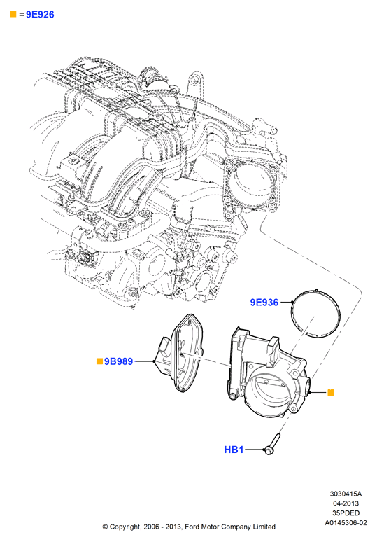 Корпус дроссельной заслонки, 3.5L DOHC VCT