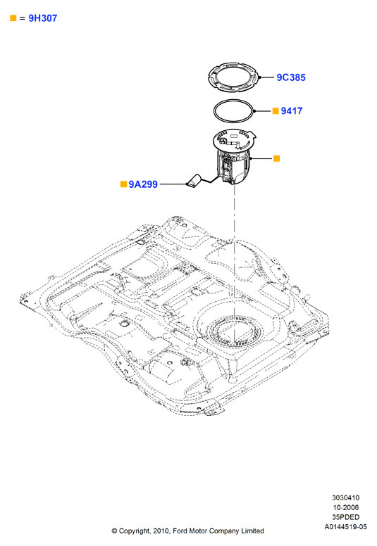 Топливный насос и датчик, 3.5L DOHC VCT