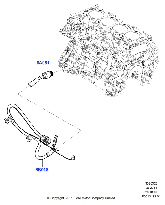 Схема установки YF1Z 6A051-AA