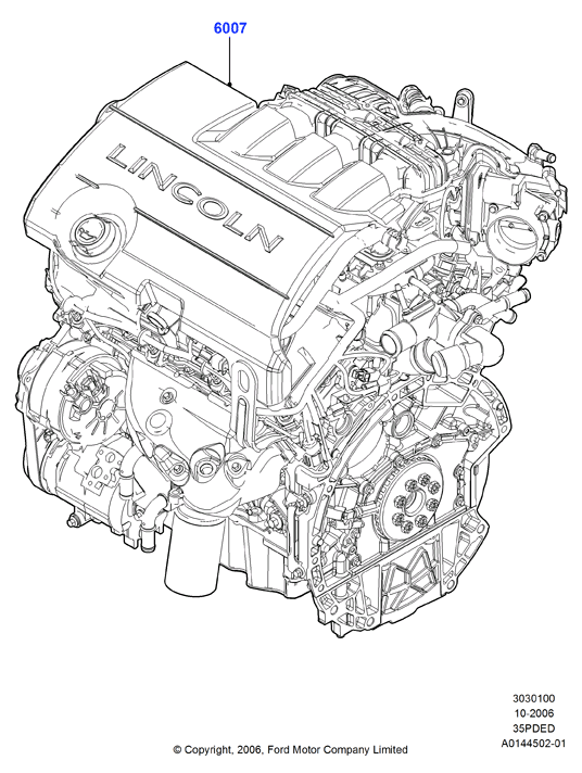 Полностью укомплектованн. двигатель, 3.5L DOHC VCT
