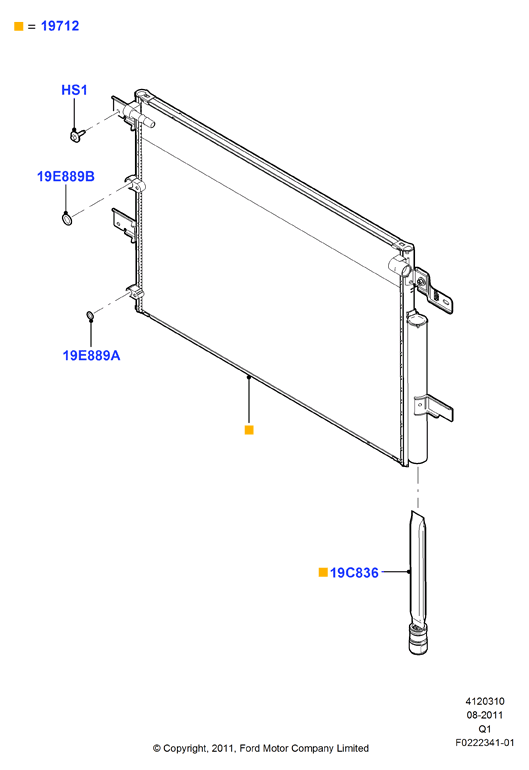 Схема установки 7T4Z 19C836-A