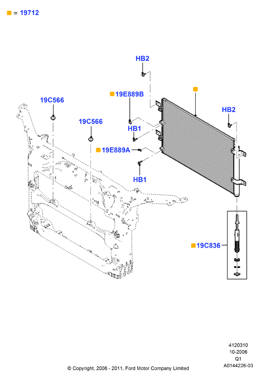 Схема установки 7T4Z 19C836-A