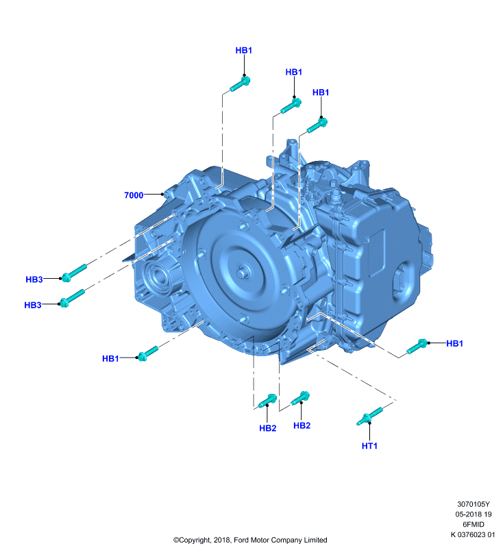 АКПП в сборе и привод спидометра, 6F 6 Speed Mid Range Auto