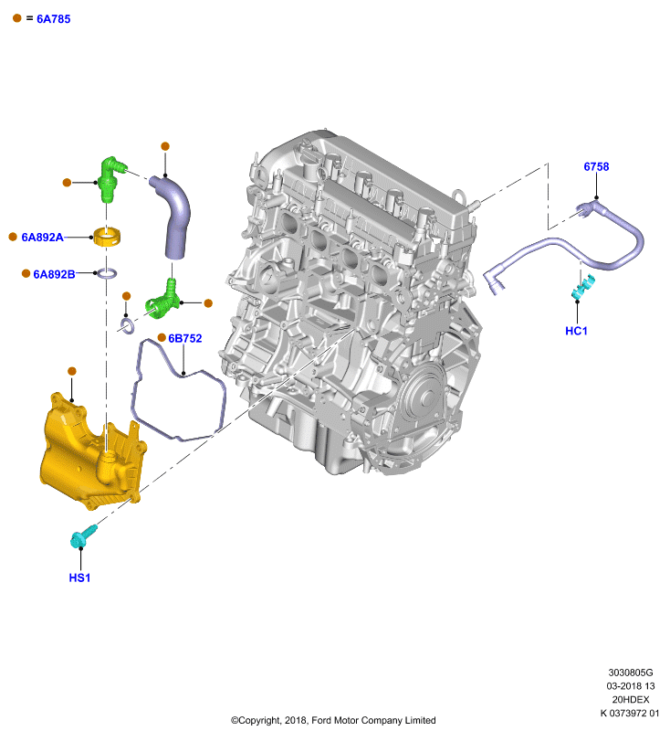 Сист.пониж.токс.выхл.-картер, 2.0L 16V DOHC EFI