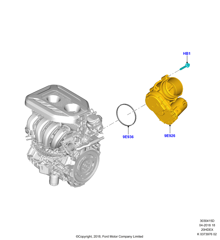 Корпус дроссельной заслонки, 2.0L 16V DOHC EFI