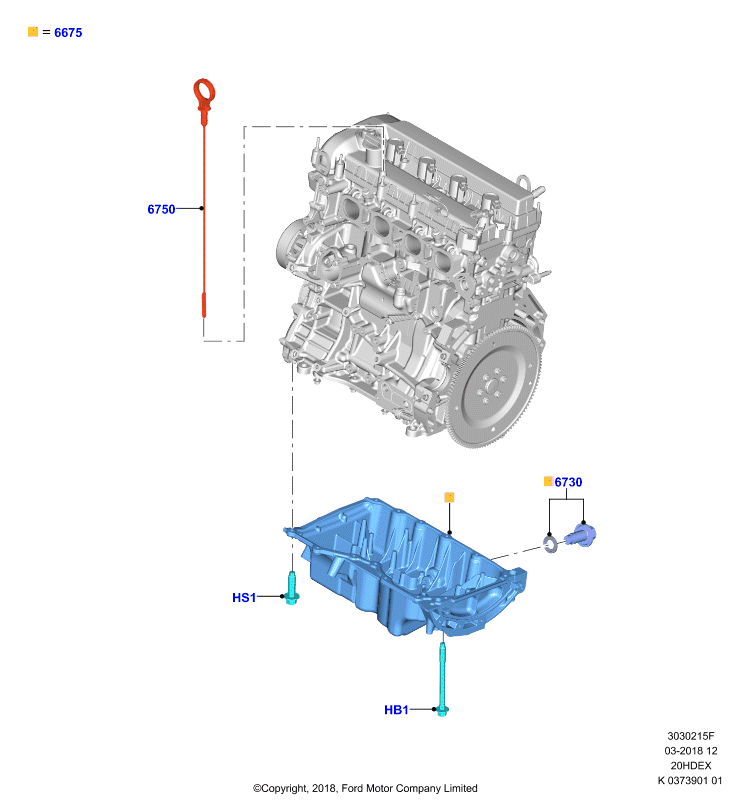 Масл. картер/указат. уровня масла, 2.0L 16V DOHC EFI