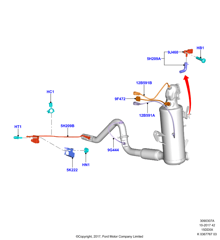Модули и датчики выхлопной системы, 1.5L Duratorq-TDCi Neo