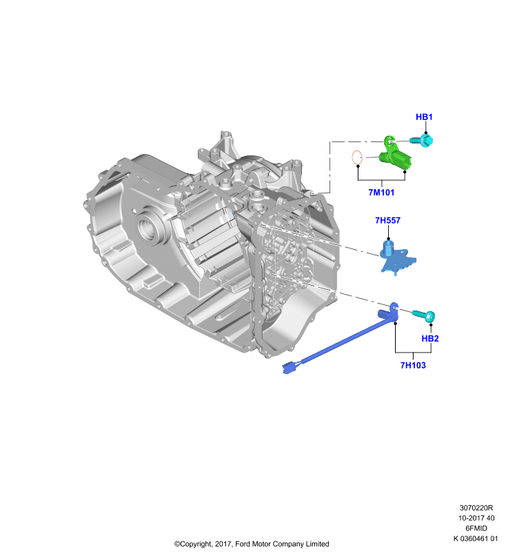 Модули и датчики коробки передач, 6F 6 Speed Mid Range Auto
