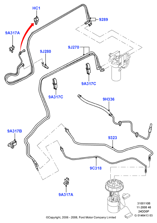 Топливные магистрали, 2.4 Duratorq TC