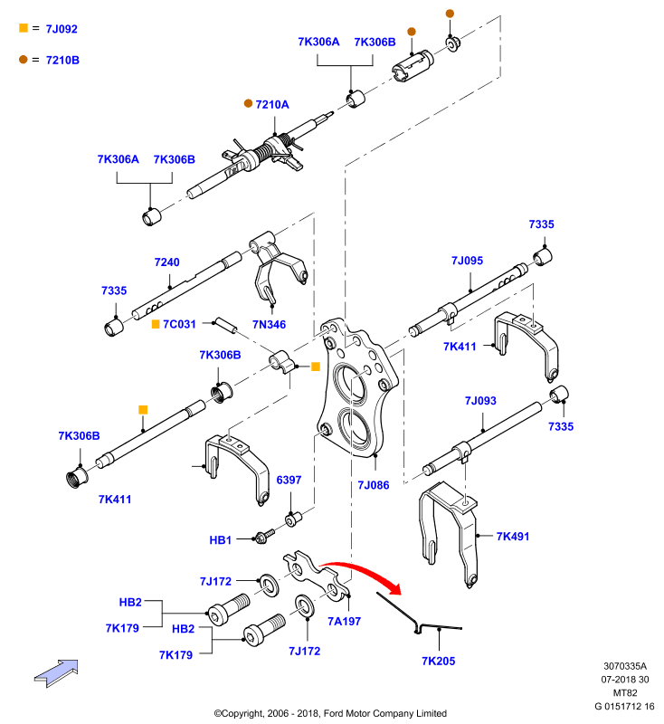 Мех-м переключ. передач МКПП, 6 Speed Manual Transmission
