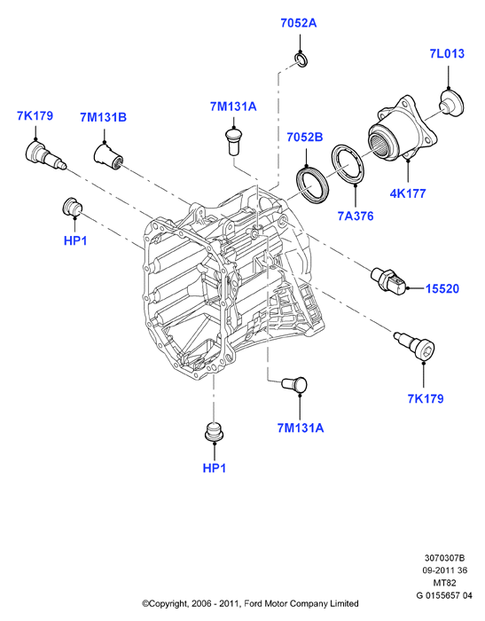 Внеш.эл-ты мех.кор.пер., 6 Speed Manual Transmission