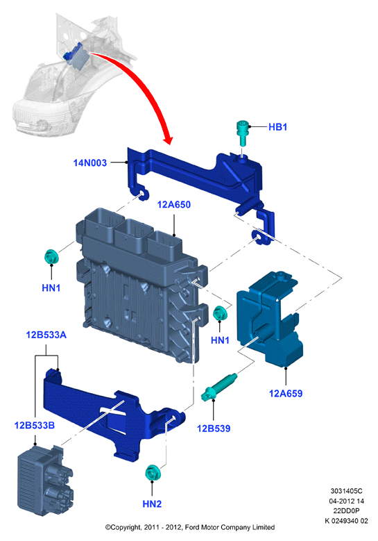 Модули и датчики двигателя, 2.2 Duratorq TC