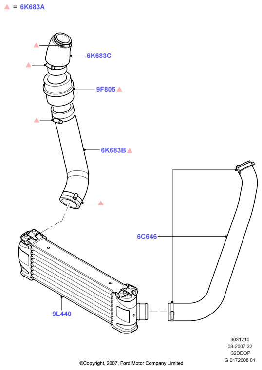 Пром.теплообм/воздуховоды и шланги, 3.2 Duratorq Diesel