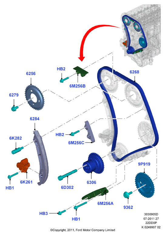 Газораспределительный механизм, 2.2 Duratorq TC