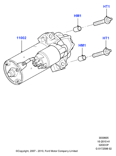Опоры стартера, 3.2 Duratorq Diesel