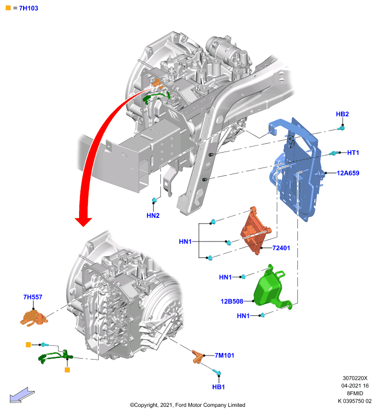 Модули и датчики коробки передач, 8 Speed Mid Range Auto Trans
