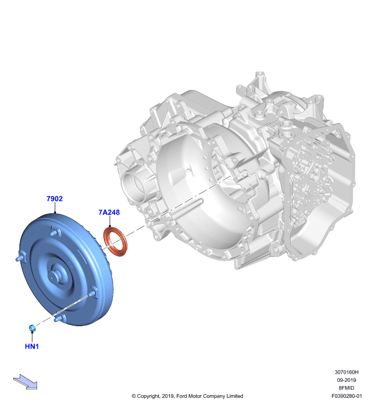 Гидротрансформатор, 8 Speed Mid Range Auto Trans