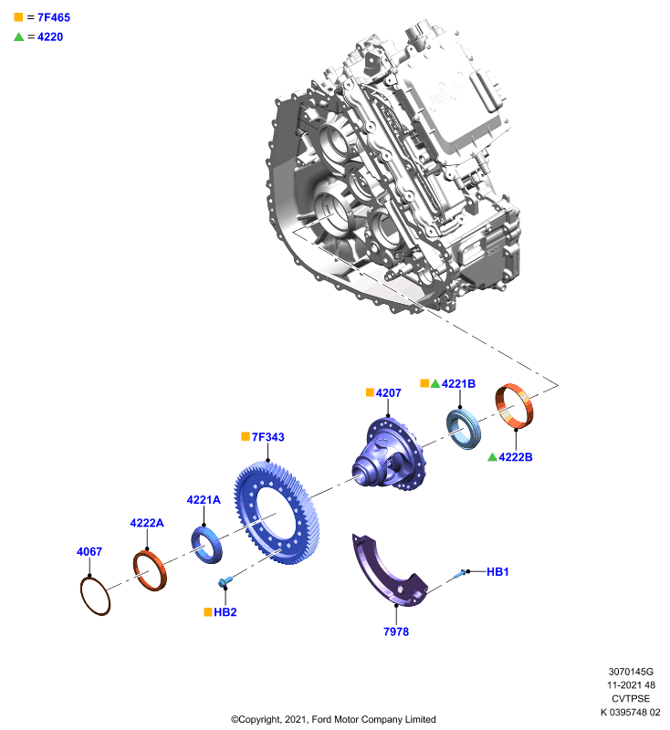 Эл-т дифф.АКП в блоке с вед.мостом, CVT Auto Trans Powersplit