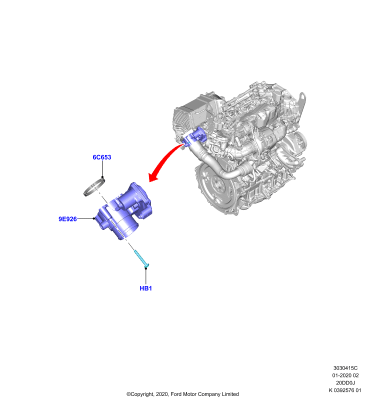 Корпус дроссельной заслонки, 2.0L Panther Diesel