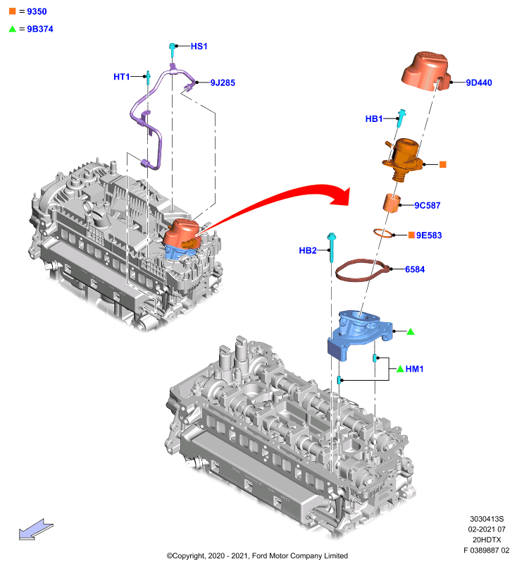 ТНВД, установл. на двигат., 2.0 DOHC 16В с турбокомпрессором