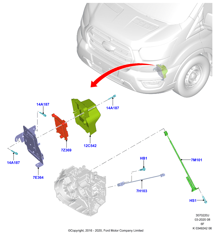 Модули и датчики коробки передач, 6 Speed Auto Trans